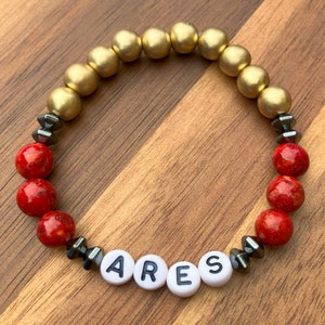 Pulsera Ares Bead, pulsera Red Rising, regalo de libro de fantasía, joyería Red Rising