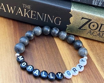 Morally Gray - Book Trope Beaded Friendship Bracelet, Romantasy Book Lover Gift, Bookish Merch, Romantasy Jewelry