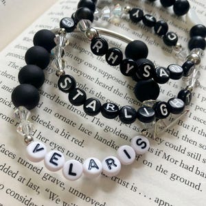 Velaris & City of Starlight Beaded Bracelets, A Court of Mist and Fury Jewelry, Romantasy Book Gift, Sarah J Maas Licensed