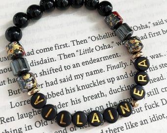 Villain Era Beaded Friendship Bracelet, Bookish Merch, Romantasy Reader Gift, Book Lover Jewelry, Dark Romantasy