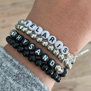 Velaris+Rhysand Stacked Set Beaded Bracelets, A Court of Mist and Fury Jewelry, Romantasy Book Gift, ACOTAR, Sarah J Maas Licensed