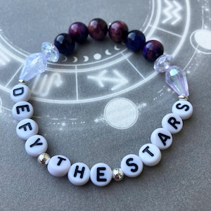 Defy the Stars : Zodiac Academy Beaded Friendship Bracelet, Twisted Sisters Merch, Bookish Jewelry, Dark Academia Gift, Tory and Darius