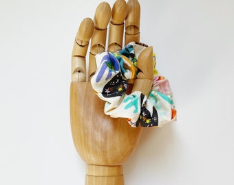 Coleteros I Coleteros con estampado de naturaleza I Accesorios para el cabello hechos en casa