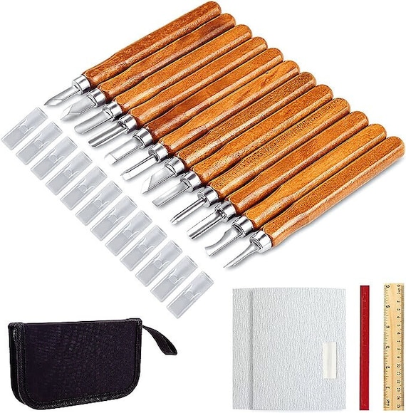 Wood Carving Tools Set For Relief Carving 21 pcs, Wood Carving Knife Set