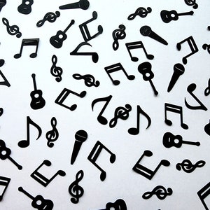 Music Note Confetti- 150 stuks, minidecoraties, creatieve feestartikelen, tafeldecoratie, evenement | hoge tonen | gitaar | microfoon | concert: