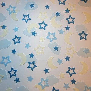 Twinkle Twinkle Confetti- 150 stuks, minidecoraties, feestartikelen, tafeldecoratie, evenement | Kleine ster | lucht | maan | babyshower
