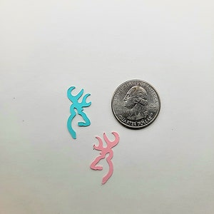 男の子/女の子の鹿の紙吹雪 - 150 個、ミニデコレーション、クリエイティブなパーティー用品、テーブルスキャッター | 性別発表 | ベビーシャワーテーマ