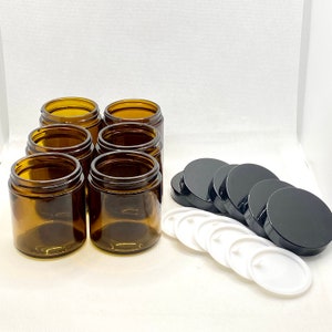 20 oz Glass Jars with Airtight Lids for Vanilla Extract, 6 Pack