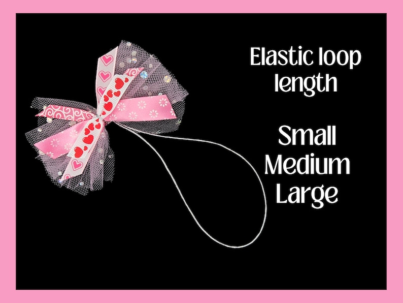 Set of 6 Valentine Treat Bag Bows, Cookie Bows, Packaging Bows, Love Bows, Twist Tie Bows