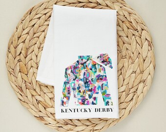 Kentucky Derby 150 Gift, Kitchen Towel, Derby Tea Towel, Hostess Gifts, Derby Gifts for Hostess, Derby Gifts, Kentucky Gifts, Derby Decor