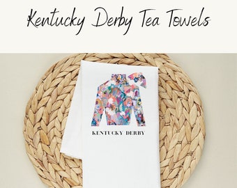 Cadeau Kentucky Derby 150, torchon, torchon Derby, cadeaux pour hôtesse, cadeaux derby pour hôtesse, cadeaux derby, cadeaux Kentucky, décoration derby