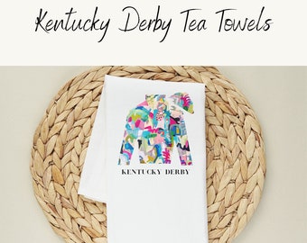 Kentucky Derby 150 Gift, Kitchen Towel, Derby Tea Towel, Hostess Gifts, Derby Gifts for Hostess, Derby Gifts, Kentucky Gifts, Derby Decor