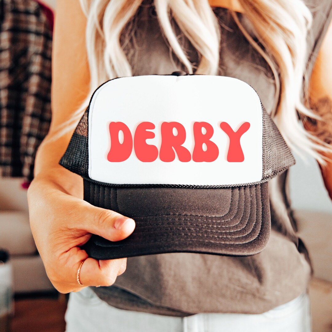 Derby Rider Cap Kentucky Derby Trucker Cap, Red and Black Derby Retro Hat, Group ...