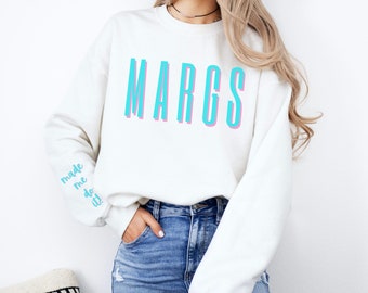 Bluza z nadrukiem Margs Margarita Summer, koszulka z nadrukiem Bestie Girls Trip Custom Bachelorette Matching Group, bluza z nadrukiem 90's Coastal Vacation