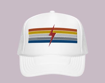 Custom Embroidered Retro Foam Trucker Hat, AV AViator Nation Cap, Dress to Impress your cute Fall outfit, Womens Vintage Bachelorette Hat