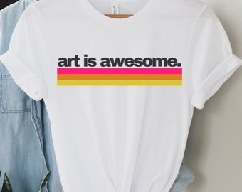 Modern Vintage Art T-Shirt, Gift for Artist, Gift for Painter, Minimalist Shirt, Art Teacher Shirt, Modern Art T-Shirt, Retro Art Shirt,