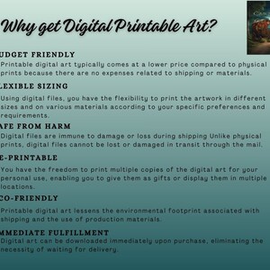 Why Digital Page= Why get Digital Printable art? Budget Friendly, Flexible sizing, safe from harm, re-printable, eco-friendly, immediate fulfillment