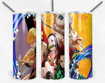 Sublimation Design Straight 20oz Skinny Tumbler Anime Manga Panel