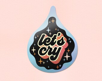 let's cry holo sticker