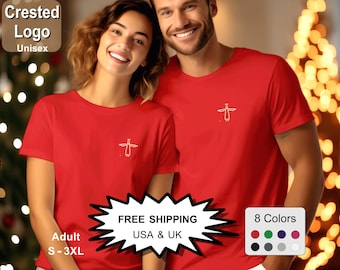 Crested Jesus Logo T-Shirt – Unisex Cotton Faith Apparel