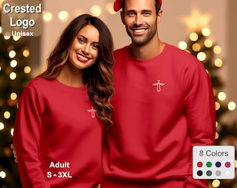 Crested Jesus Logo Sweatshirt – Soft, Comfortable, Unisex Crewneck pullover
