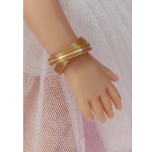 Gold bracelets for Paola Reina 32 cm, jewelry for dolls, hand accessory for a doll 13 inch