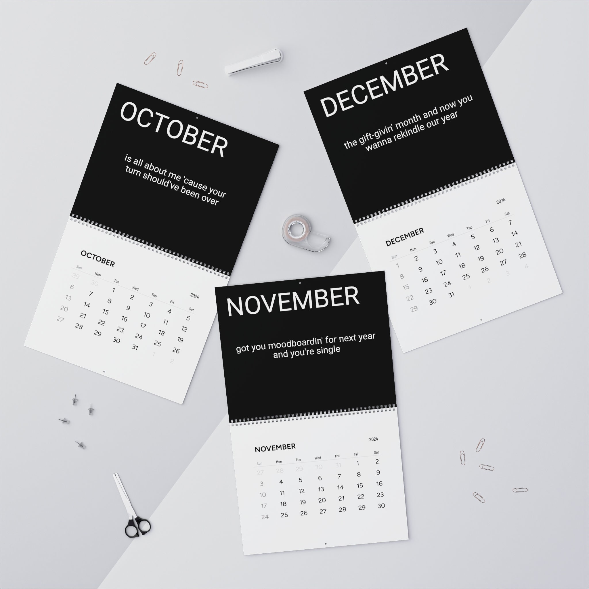 Drake 2024 Calendar, For All The Dogs, Rap Calendar, Hip Hop Themed