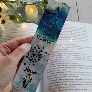 Bookmark - a dream is a wish bookmark, quote bookmark, printed bookmark, handmade bookmark, gifts for readers, bookish gift