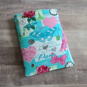 Padded Kindle Sleeve - Book and E-Reader/Tablet Sleeve - Protective Padded Cover - From Paris with Love