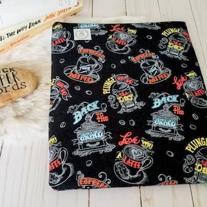 Padded Kindle Sleeve - Book and E-Reader/Tablet Sleeve - Protective Padded Cover - Coffee 2