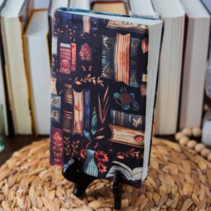 Adjustable Dust Jacket, Fabric Book Jacket, Protective Book Jacket - Antique Tomes