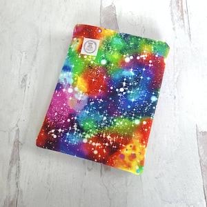 Padded Kindle Sleeve - Book and E-Reader/Tablet Sleeve - Protective Padded Cover - Rainbow Stars