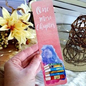 Handcrafted 2x8 Bookmark - Durable Laminated Design on Heavyweight Cardstock - One More Chapter