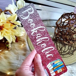 Handcrafted 2x8 Bookmark - Durable Laminated Design on Heavyweight Cardstock - Bookaholic
