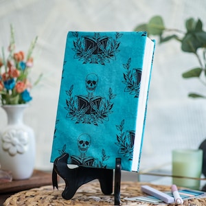 Adjustable Dust Jacket, Fabric Book Jacket, Protective Book Jacket - R.I.P (Read In Peace)