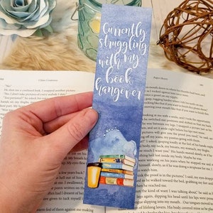 Handcrafted 2x8 Bookmark - Durable Laminated Design on Heavyweight Cardstock - Book Hangover