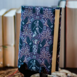 Adjustable Dust Jacket, Fabric Book Jacket, Protective Book Jacket - Siren Song