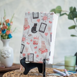 Adjustable Dust Jacket, Fabric Book Jacket, Protective Book Jacket - Book Girly