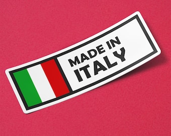 Italy Sticker Made in Italy Waterproof for Water Bootle, Car, Laptop, Helmet etc..