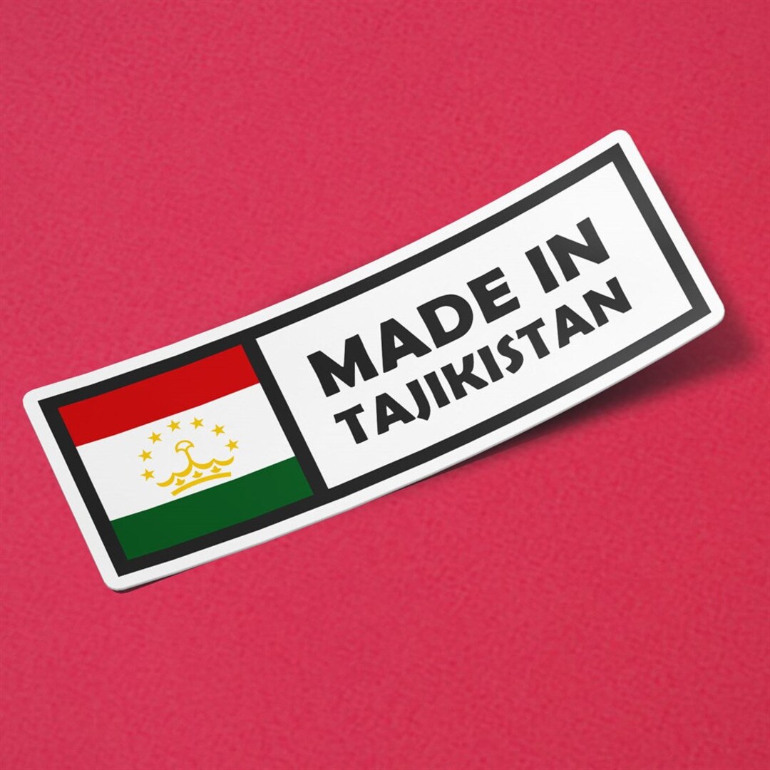 Tajikistan Sticker Made in Tajikistan Waterproof for Water Bootle, Car ...