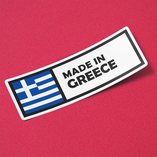 Greece Sticker Made in Greece Waterproof for Water Bootle, Car, Laptop, Helmet etc..