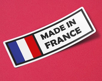 France Sticker Made in France Waterproof for Water Bootle, Car, Laptop, Helmet etc..