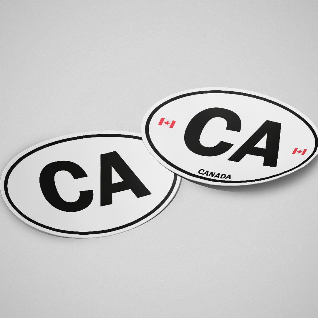 Canada Sticker Oval White Waterproof for Water Bootle, Car, Laptop ...