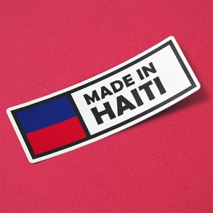 Adesivo do Haiti feito no Haiti à prova d&#39;água para bota de água, carro, laptop, capacete etc.