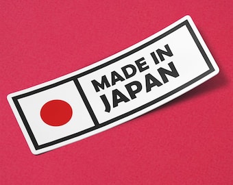 Japan Sticker Made in Japan Waterproof for Water Bootle, Car, Laptop, Helmet etc..
