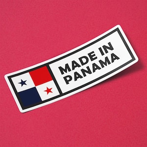 Panama  Sticker Made in Panama  Waterproof for Water Bootle, Car, Laptop, Helmet etc..