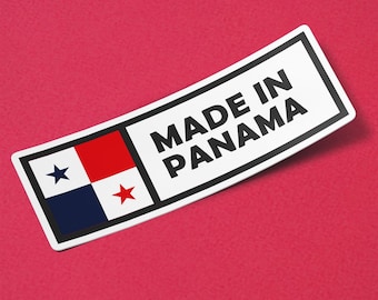 Panama  Sticker Made in Panama  Waterproof for Water Bootle, Car, Laptop, Helmet etc..