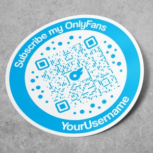 Custom Onlyfans Sticker Circle QR Code | Custom Circle QR Code