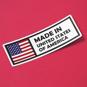 USA Sticker Made in USA  Waterproof for Water Bootle, Car, Laptop, Helmet etc..