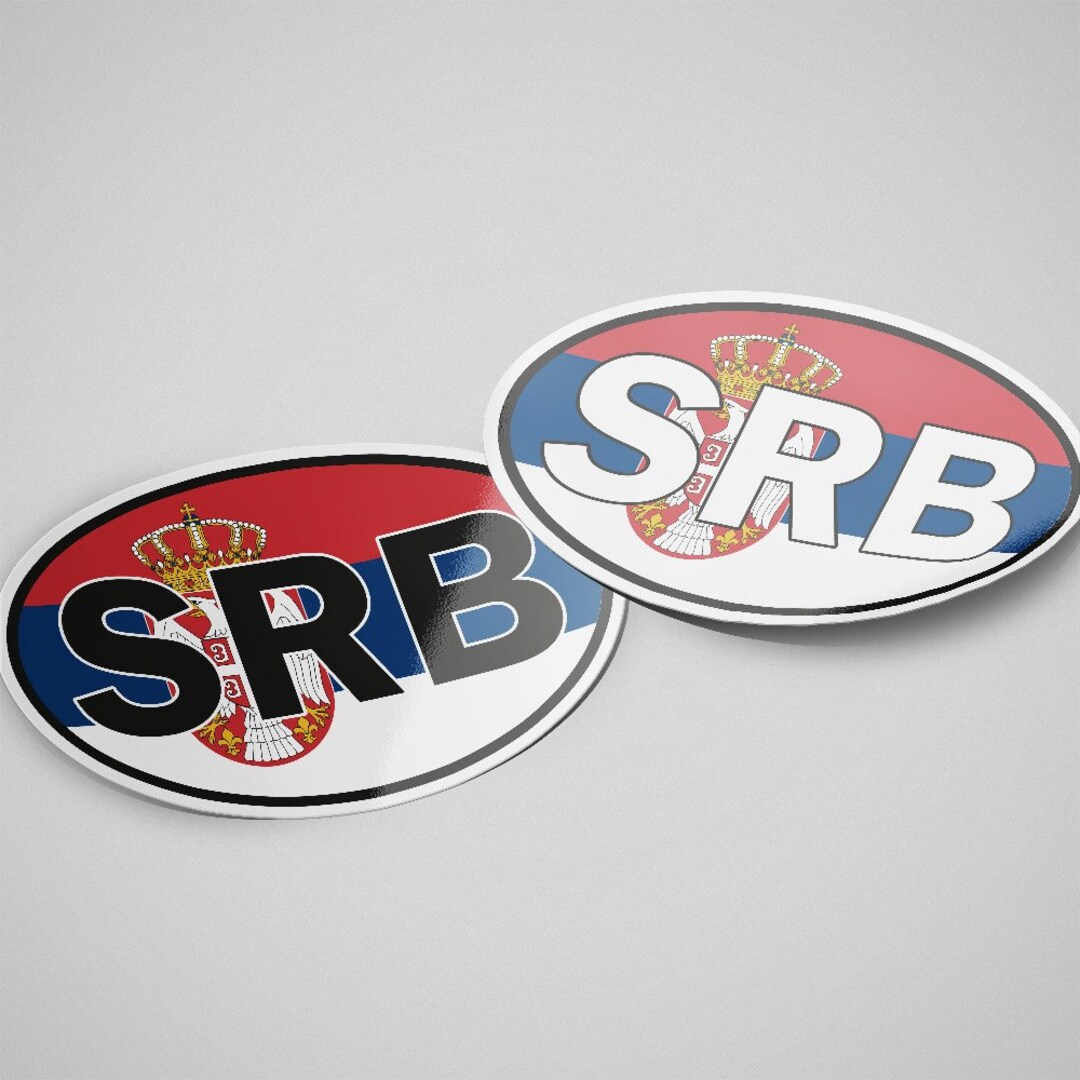 Serbia Sticker Oval Flag Waterproof for Water Bootle, Car, Laptop ...